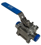 Steel & O'Brien 1-1/2" CF8M Ball Valve 2-Way DN40 15" 1000 WOG