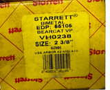 Starrett VH0238 Hole Saw 2-3/8" 60 mm Size Bi-Metal Use For Arbor A2, A10