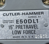 Cutler-Hammer E50DL1 Limit Switch Operating Turret Head Series A1 15 DEG