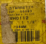 Starrett VH0112 Hole Saw 1-1/2" 38 mm Size HSS Bi-Metal Use For Arbor A2, A10