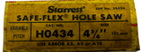 Starrett H0434 Hole Saw 4-3/4" 121 mm Size Welded Edge Use For Arbor A2, A3, A10