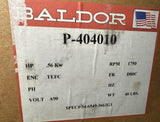 Baldor 34-6549-3662G1 DC Motor .56 KW 1750 RPM 90VDC 7.6A TEFC P-404010