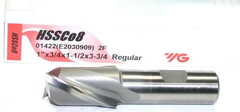 YG-1 01422 HSSCo8 1" 2 flute Cobalt HSS End Mill New