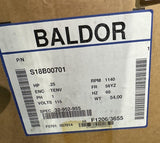 Baldor 32-952-955 AC Motor 1/4 HP 1140 RPM 3A 56YZ 115V Single Phase S18B00701