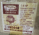 Dayton 3M504B Fan Duty AC Motor 1/4 HP 1075 RPM 115V Single Phase