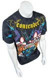 Disney Men's Mickey Mouse vs Pete Contender Black Short Sleeve Shirt Size Medium