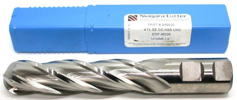 Niagara 48326 1" Diameter 4 Flute Cobalt HSS Xtra Long Ball End Mill New