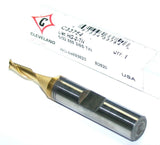 Cleveland Twist C33754 5/32" 2 Flute Single End HSS TiN Coated End Mill