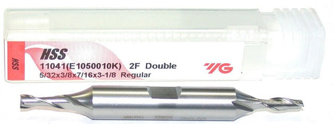 YG-1 HSS 11041 5/32" 2 flute M2 HSS Double End End Mill New