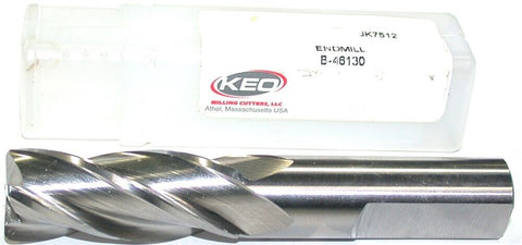 KEO B-46130 11/16" Diameter 5/8" Shank 4 Flute HSS End Mill New