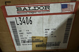 Baldor L3406 Electric AC Motor 1/3 HP 1725 RPM 115/230V Single Phase 34C51-5507