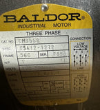 Baldor CM3556 Electric AC Motor 1 HP 1140 RPM 208-230/460V 3 Phase 35A12-1272