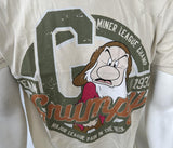 Disney Men's Team Grumpy Beige Short Sleeve Shirt Size Medium