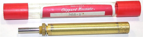 Up To 6 New Clippard 1" Stroke 3/8" Bore Spring Return Brass Air Cylinders 3SS-1