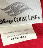 Disney Men's I'm Going On Disney Cruise Line Red Short Sleeve Shirt Size Large