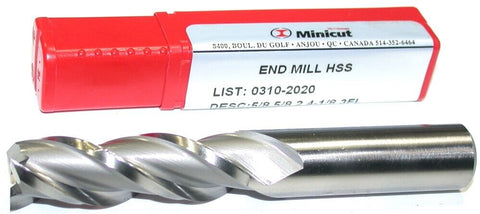 YG-1 Minicut 0310-2020 5/8" Diameter 5/8" Shank 3 Flute HSS End Mill New