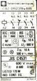 Telemecanique CA2-DN2319 A65 Contactor JIS C4531 600V Max LX4-D12 24V