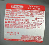 Dayton 3M504B Fan Duty AC Motor 1/4 HP 1075 RPM 115V Single Phase