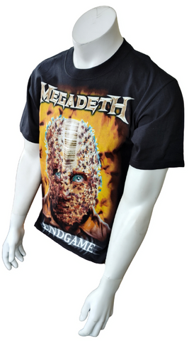 Anvil Men's Megadeth Endgame Graphic Black Short Sleeve Shirt Size Medium