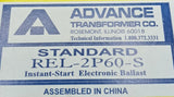 Advance REL-2P60-S Instant-Start Electronic Lighting Ballast 120V 60HZ 1.13A