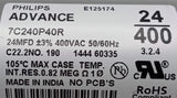 Philips Advance 7C240P40R Dry Film Capacitor 400VAC 50/60HZ 105°C