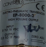 Johnson Controls EP-8000-2 Electro-Pneumatic Transducer 0-10VDC IN 0.5-19 PSI