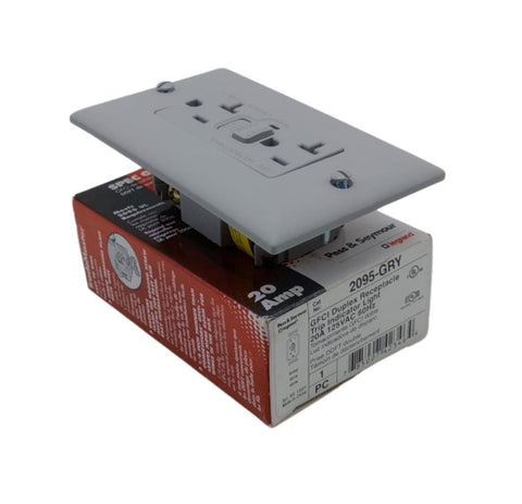 Pass & Seymour Legrand 2095-GRYGFCI Duplex Receptacle W/ Trip Indicator 20A 125V