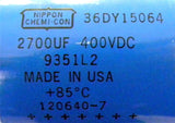 Nippon Chemi-Con 36DY15064 Capacitor 2700 UF 400 VDC