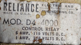 Reliance Electric D4-4000 Control Relay 6A 115/230 VDC