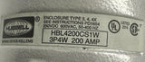 Hubbell HBL4200CS1W Pin and Sleeve Connector 200A 250 VDC 600 VAC 3 Phase