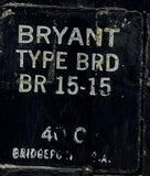 Bryant BR1515 2-Pole Twin Circuit  Breaker 15/15A 120/240V 1 Phase Plug-In