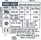 Allen-Bradley 1492-CB2H040 Circuit Breaker 2-Pole 4A