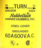 Hubbell HBL26418 Hubbellock Locking Connector 60A 600VAC Non-NEMA 3-Pole