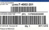 Johnson Controls T-4002-201 Pneumatic Thermostat 55-85° F Single Temp/Dial