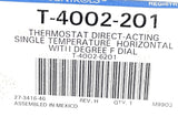 Johnson Controls T-4002-201 Pneumatic Thermostat 55-85° F Single Temp/Dial