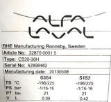 Alfa Laval CB20-30H Brazed Refrigerant Plate Heat Exchanger 32870 0001 5