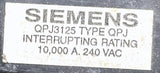 Siemens QPJ3125 3-Pole Circuit Breaker 125A 240V 3-Phase Bolt-On Mount