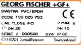 George Fischer CH-8201 Valve +GF+ PVC/EPDM 1" DN25 Fail Close P-Max 6 IP65