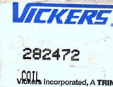 Vickers 282472 Coil 115VAC 60HZ 25 BAR Nominal 4.8-10 BAR Control Pressure