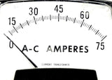 Yokogawa 254324GBPB A-C Panel Meter 0-75 AC Amperes Analog Display