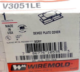 Wiremold V3051LE Device Plate Cover Ivory Finish Surface Metal Raceway