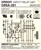 Omron G9SA-301 Safety Relay Unit 24V AC/DC 5A 50/60HZ