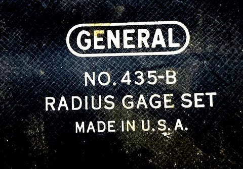 General 435-B Radius Gage Set Vintage Stainless Steel – Surplus Select