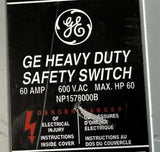 General Electric NP1578000B Heavy Duty Safety Switch 60A 600V