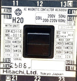 Hitachi H20 AC Magnetic Contactor 200-220V 50/60HZ Coil  32A 600VAC