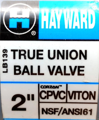 Hayward LB139 True Union Ball Valve 2