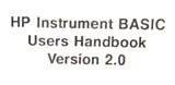 HP Instrument BASIC Users Handbook Version 2.0