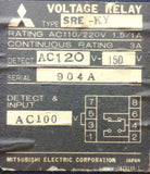 Mitsubishi SRE-KY Voltage Relay 110/120VAC 1.5A 4-Pole