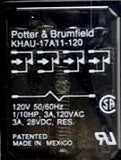 (Lot of 3) Potter & Brumfield KHAU-17A11-120 120V 50/60HZ 3A 28VDC