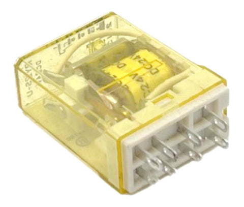 (Lot of 3) Idec RY2S-U Relay 24VDC Yellow Plastic Enclosure